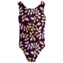 GOLDEN LEAF PATTERN Kids  Cut-Out Back One Piece Swimsuit View1