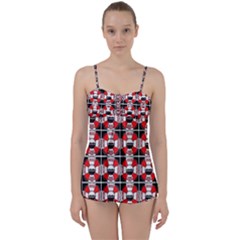 Riis Park Wallpaper Babydoll Tankini Set by nationalseashoreclothing