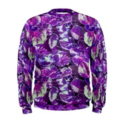 Botanical Violet Print Pattern 2 Men s Sweatshirt by dflcprintsclothing
