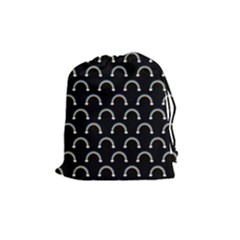 Pattern Arc En Ciel/nuages Drawstring Pouch (medium) by kcreatif