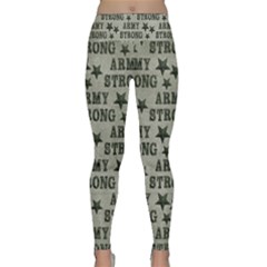 Army Stong Military Lightweight Velour Classic Yoga Leggings by McCallaCoultureArmyShop