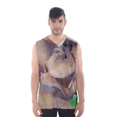 Close Up Mushroom Abstract Men s Basketball Tank Top by Fractalsandkaleidoscopes