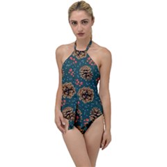 Christmas Seamless Pattern Go With The Flow One Piece Swimsuit by Vaneshart