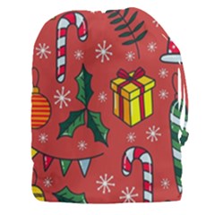 Colorful Funny Christmas Pattern Drawstring Pouch (3xl) by Vaneshart
