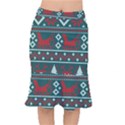 Beautiful Knitted Christmas Pattern Short Mermaid Skirt View1