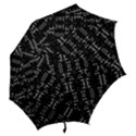 Black And White Ethnic Geometric Pattern Hook Handle Umbrellas (Small) View2