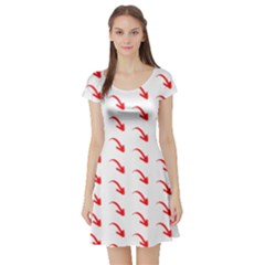 Create Your Own Custom Online Full Print Blank Template Short Sleeve Skater Dress by startdesign
