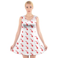 Create Your Own Custom Online Full Print Blank Template V-neck Sleeveless Dress by startdesign