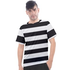 Black And White Large Stripes Goth Mime French Style Men s Sport Top by genx