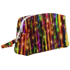 Illustrations Star Bands Wallpaper Wristlet Pouch Bag (large) by HermanTelo