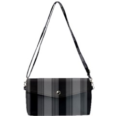 Pattern Bandes Gris/noir Removable Strap Clutch Bag by kcreatif