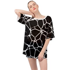 Neurons Braid Network Wattle Yarn Oversized Chiffon Top by HermanTelo