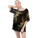 Fractal Texture Pattern Oversized Chiffon Top View1