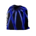 Light Effect Blue Bright Design Drawstring Pouch (XL) View2