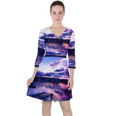 Photo Coucher Du Soleil Effet Galaxy Ruffle Dress by kcreatif