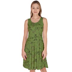 Groyper Pepe The Frog Original Meme Funny Kekistan Green Pattern Knee Length Skater Dress With Pockets by snek