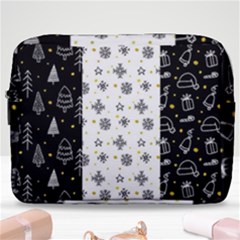 Black Golden Christmas Pattern Collection Make Up Pouch (large) by Vaneshart