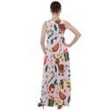 Colorful Funny Christmas Pattern Merry Xmas Empire Waist Velour Maxi Dress View2