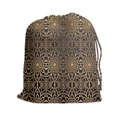 Luxury Ornamental Mandala Design Background Drawstring Pouch (2xl) by Vaneshart