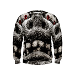 Monster Sculpture Extreme Close Up Illustration 2 Kids  Sweatshirt by dflcprintsclothing