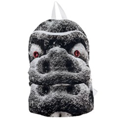 Monster Sculpture Extreme Close Up Illustration 2 Foldable Lightweight Backpack by dflcprintsclothing