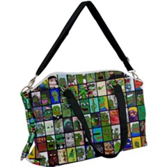 Pepe The Frog Memes Of 2019 Picture Patchwork Pattern Canvas Crossbody Bag by snek