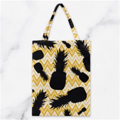 Ananas Chevrons Noir/jaune Classic Tote Bag by kcreatif