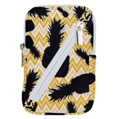 Ananas Chevrons Noir/jaune Belt Pouch Bag (small) by kcreatif