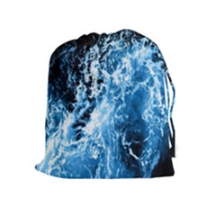 Photo Vagues  Drawstring Pouch (xl) by kcreatif