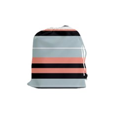 Bandes Orange/bleu/noir Drawstring Pouch (medium) by kcreatif