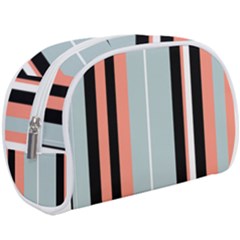 Bandes Orange/bleu/noir Makeup Case (large) by kcreatif