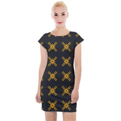 Df Ikonos Quanika Cap Sleeve Bodycon Dress by deformigo