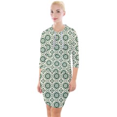 Df Agnosia Velis Quarter Sleeve Hood Bodycon Dress by deformigo