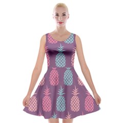 Pineapple Wallpaper Pattern 1462307008mhe Velvet Skater Dress by Sobalvarro
