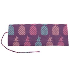 Pineapple Wallpaper Pattern 1462307008mhe Roll Up Canvas Pencil Holder (s) by Sobalvarro