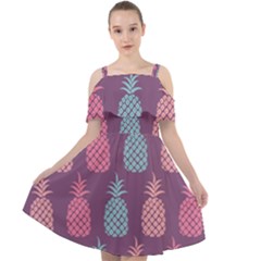 Pineapple Wallpaper Pattern 1462307008mhe Cut Out Shoulders Chiffon Dress by Sobalvarro