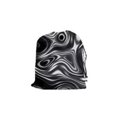 Wave Abstract Lines Drawstring Pouch (small) by HermanTelo