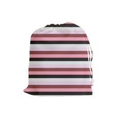 Stripey 5 Drawstring Pouch (large) by anthromahe