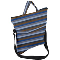 Stripey 7 Fold Over Handle Tote Bag by anthromahe