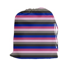 Stripey 9 Drawstring Pouch (2xl) by anthromahe