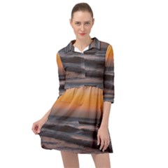 Seascape Sunset At Jericoacoara, Ceara, Brazil Mini Skater Shirt Dress by dflcprintsclothing