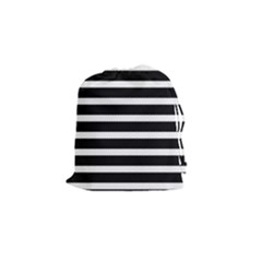 Black & White Stripes Drawstring Pouch (small) by anthromahe