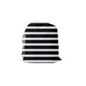 Black & White Stripes Drawstring Pouch (Small) View2