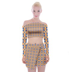 Df Forgemino Off Shoulder Top With Mini Skirt Set by deformigo