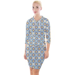 Df Norbert Pastel Quarter Sleeve Hood Bodycon Dress by deformigo