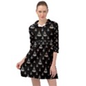 Buddhism Motif Print Pattern Design Mini Skater Shirt Dress View1