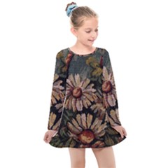 Old Embroidery 1 1 Kids  Long Sleeve Dress by bestdesignintheworld