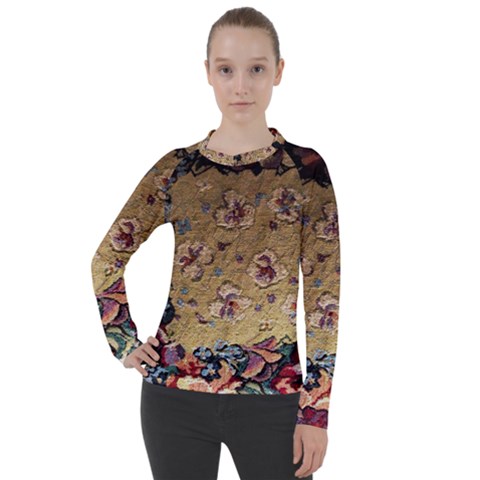 Old Embroidery 1 2 Women s Pique Long Sleeve Tee by bestdesignintheworld