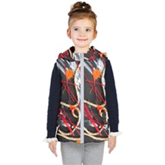 Collage 1 1 Kids  Hooded Puffer Vest by bestdesignintheworld