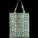Colored Geometric Ornate Patterned Print Zipper Classic Tote Bag View2